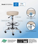 Boss Caressoft Medical/Drafting Stool in Beige, B16240-BG