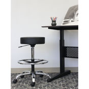 Boss Caressoft Medical/Drafting Stool in Black, B16240-BK