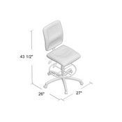 Boss Multi-Function Fabric Drafting Stool, B1635-BK
