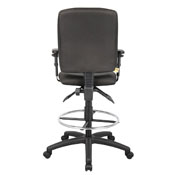 Boss Multi-Function Fabric Drafting Stool W/ Adjustable Arms, B1636-BK