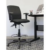 Boss Multi-Function Fabric Drafting Stool W/ Adjustable Arms, B1636-BK