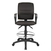 Boss Multi-Function Fabric Drafting Stool W/ Loop Arms, B1637-BK