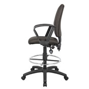 Boss Multi-Function Fabric Drafting Stool W/ Loop Arms, B1637-BK