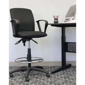 Boss Multi-Function Fabric Drafting Stool W/ Loop Arms, B1637-BK
