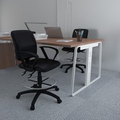 Boss Multi-Function Fabric Drafting Stool W/ Loop Arms, B1637-BK