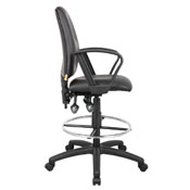 Boss Multi-Function LeatherPlus Drafting Stool W/ Loop Arms, B1647
