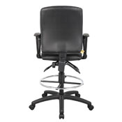 Boss Multi-Function LeatherPlus Drafting Stool W/ Loop Arms, B1647