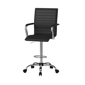 Boss Vinyl Ribbed Drafting Stool - Black, B16533C-BK
