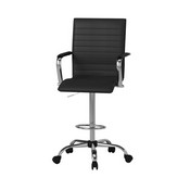 Boss Vinyl Ribbed Drafting Stool - Black, B16533C-BK