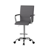 Boss Vinyl Ribbed Drafting Stool - Gray, B16533C-GY