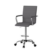 Boss Vinyl Ribbed Drafting Stool - Gray, B16533C-GY