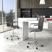Boss Vinyl Ribbed Drafting Stool - Gray, B16533C-GY