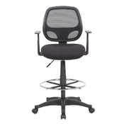 Boss Commercial Grade Mesh Stool W/ Arms, B16606