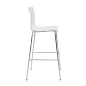 Boss White Stool w/Chrome Frame (set of 2), B16700-W-2
