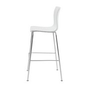 Boss White Stool w/Chrome Frame (set of 2), B16700-W-2