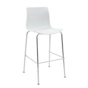 Boss White Stool w/Chrome Frame (set of 4), B16700-W-4