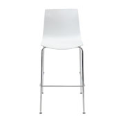 Boss White Stool w/Chrome Frame (set of 4), B16700-W-4