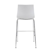 Boss White Stool w/Chrome Frame (set of 4), B16700-W-4