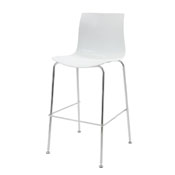 Boss White Stool w/Chrome Frame (set of 4), B16700-W-4