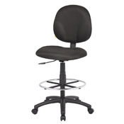 Boss Black Fabric Drafting Stools W/Footring, B1690-BK
