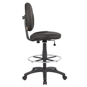 Boss Black Fabric Drafting Stools W/Footring, B1690-BK
