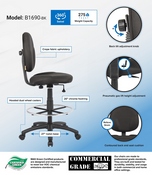 Boss Black Fabric Drafting Stools W/Footring, B1690-BK