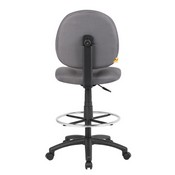 Boss Gray Fabric Drafting Stools W/Footring, B1690-GY