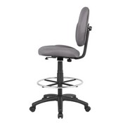 Boss Gray Fabric Drafting Stools W/Footring, B1690-GY