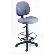 Boss Gray Fabric Drafting Stools W/Footring, B1690-GY
