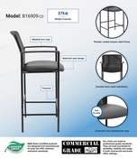 Boss Contemporary Mesh Counter Stool, Black, B16909-CS