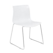 Boss White Guest Chair With Chrome Frame 4 Pcs Pack, B1700-W-4