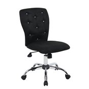 Tiffany Microfiber Chair-Black, B220-BK