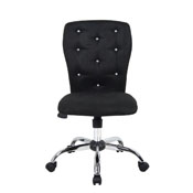 Tiffany Microfiber Chair-Black, B220-BK