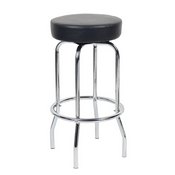 29" Chrome/Black Stool, B229-BK