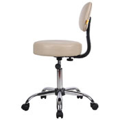 Boss Beige Caressoft Medical Stool W/ Back Cushion, B245-BG