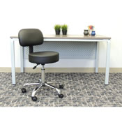 Boss Black Caressoft Medical Stool W/ Back Cushion, B245-BK