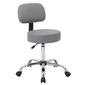 Boss Grey Caressoft Medical Stool W/ Back Cushion, B245-GY