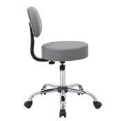 Boss Grey Caressoft Medical Stool W/ Back Cushion, B245-GY