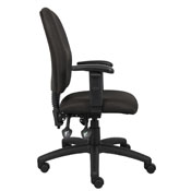 Boss Multi-Function Fabric Task Chair W/ Adjustable Arms, B3036-BK