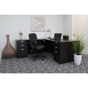 Boss Multi-Function Fabric Task Chair W/Loop Arms, B3037-BK