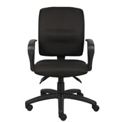 Boss Multi-Function Fabric Task Chair W/Loop Arms, B3037-BK