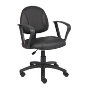 Boss Black Posture Chair W/ Loop Arms, B307