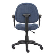 Boss Blue Deluxe Posture Chair W/ Adjustable Arms, B316-BE