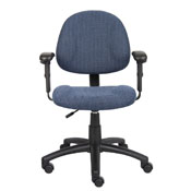 Boss Blue Deluxe Posture Chair W/ Adjustable Arms, B316-BE