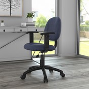 Boss Blue Deluxe Posture Chair W/ Adjustable Arms, B316-BE