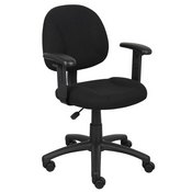 Boss Black Deluxe Posture Chair W/ Adjustable Arms, B316-BK