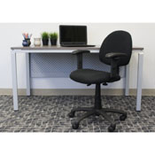Boss Black Deluxe Posture Chair W/ Adjustable Arms, B316-BK
