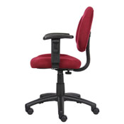 Boss Burgundy Deluxe Posture Chair W/ Adjustable Arms, B316-BY