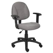 Boss Grey Deluxe Posture Chair W/ Adjustable Arms, B316-GY