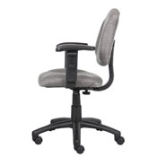Boss Grey Deluxe Posture Chair W/ Adjustable Arms, B316-GY
